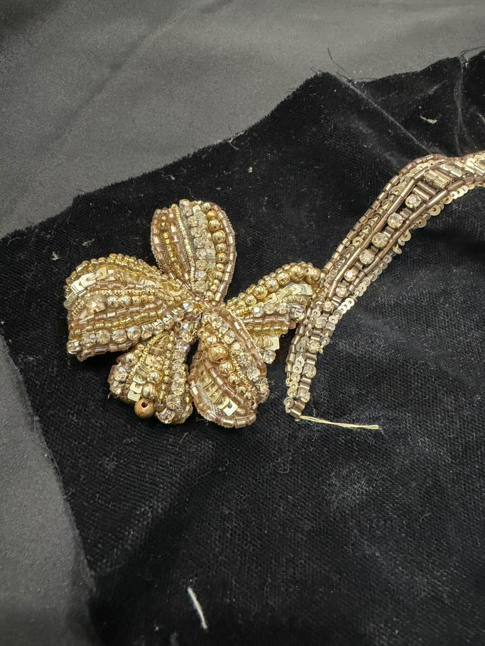 Crystal & Stone Work - Gold zircon cluster motif 3