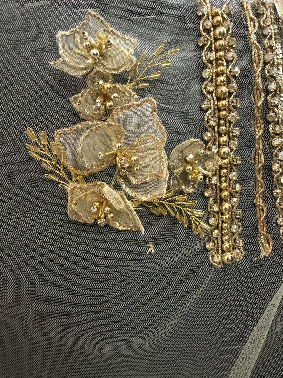 Zardozi couture embroidery panel