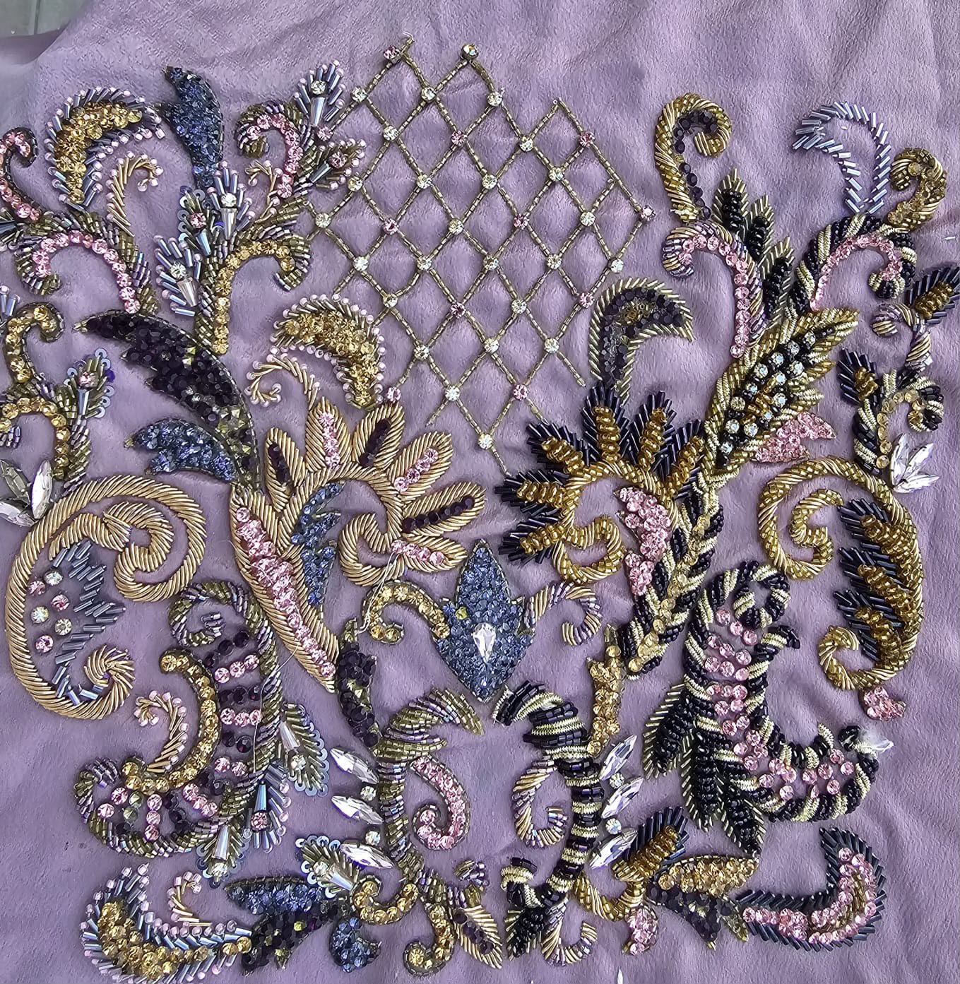 Zardozi embroidery - couture finish