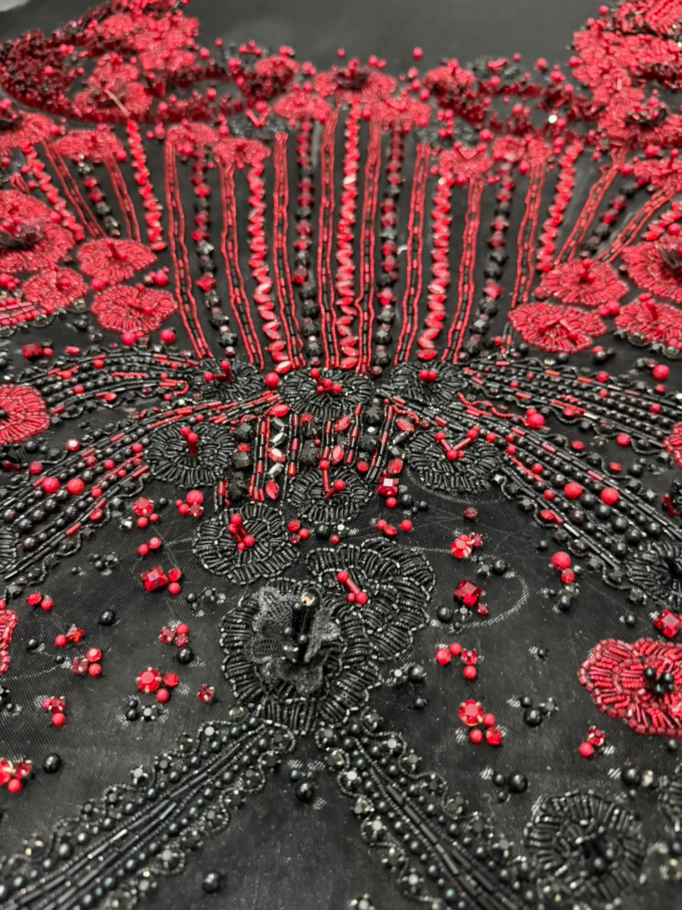 Zardozi embroidery pattern detail